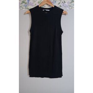 Everlane Small Black Knit Tunic Classic Business City Stretch Ribbed Tank Top